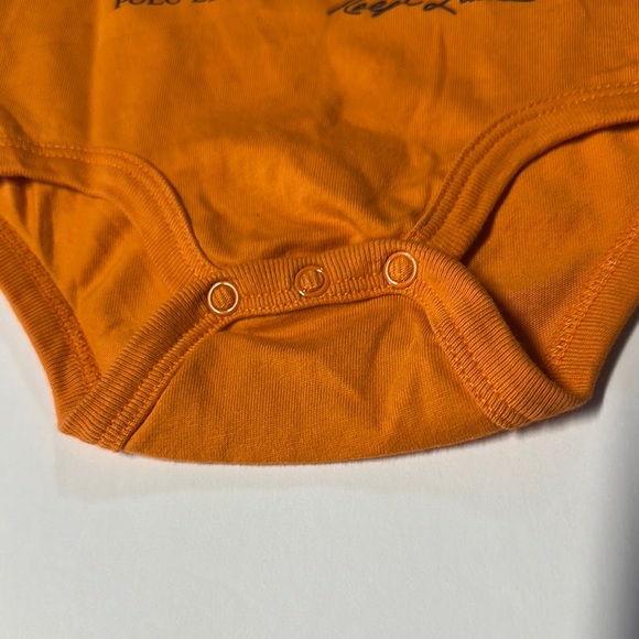 Ralph Lauren Orange Bodysuit with Playful Bear Design - Picture 3 of 9
